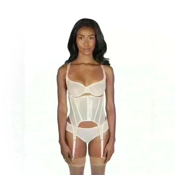 Sheer  Corset Garter Bets by Less Is Amor - Picture 4 of 6